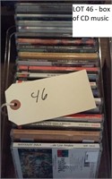 box of music CDs