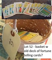 basket w old cards fortune telling?