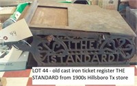 old cast iron ticket register Hillsboro TX 1900s