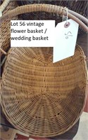 vintage flower basket / wedding basket
