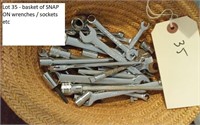 Basket of SNAP ON wrenches sockets etc