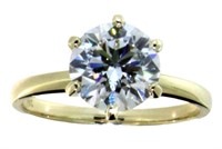 14kt Gold 2.36 ct VVS Lab Diamond Solitaire Ring