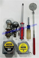 Hitch Balls, Magnetic Mirror, Tape Measures,
