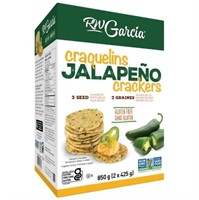 2-Pk RW Garcia 3 Seed Jalapeño Crackers, 425g