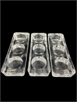 (3) Glass Votive Candle Holders