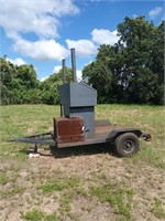 Smoker on trailer, trailer is 96x80 with a 2-in