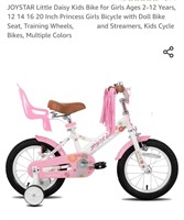 NEW 14" Little Daisy Kids Bicycle, Pink & White