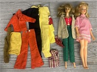 1966 Japan Barbie & 1965 Ideal Doll w/ Outfits