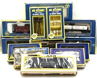 (12) AHM HO Scale Train Cars & Accessories