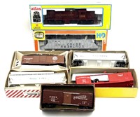(7) Assorted Brand HO Scale Train Cars with Boxes
