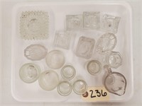 Collection of Glass Salts, Creamers, & a Pitcher