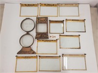 (13) Glass Tops for Cigar Boxes/TIns