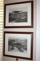 PAIR OF AIRPLANE PRINTS