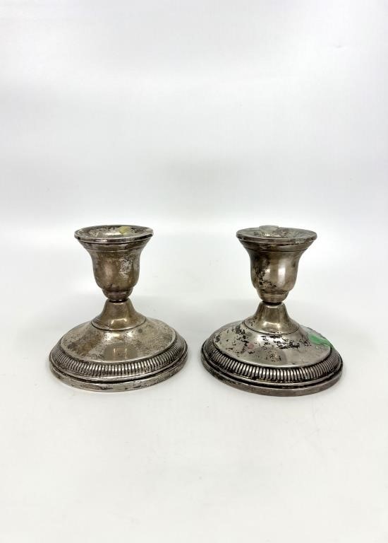 Sterling Weighted Candle Holders