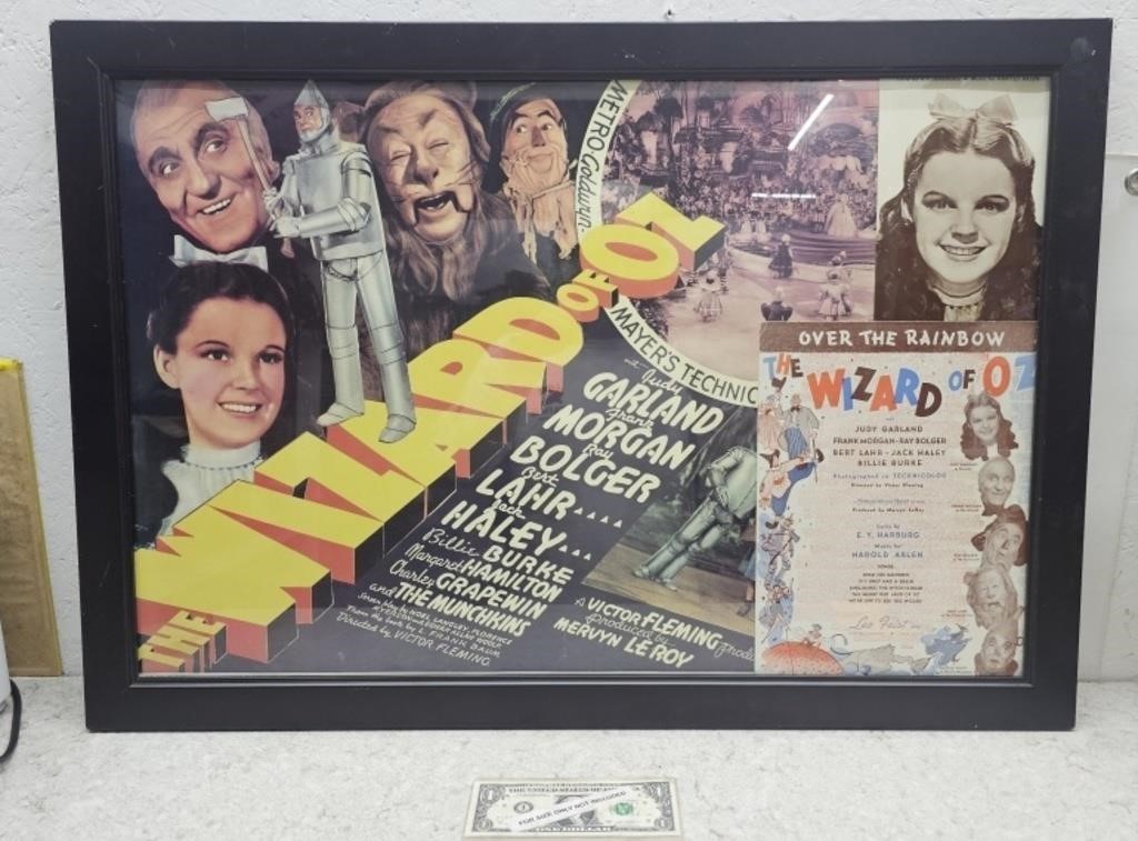 Vintage Wizard of Oz framed Advertising Poster 33