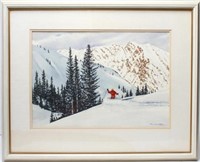 Churchill Ettinger Stratton Mountain Watercolor
