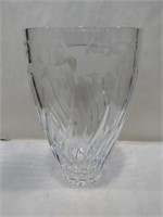 Lenox crystal cat vase 10 in tall