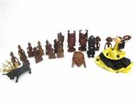 LARGE ASSORTMENT OF FIGURINES VARIOUS MATERIALS