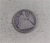 1885 seated Liberty half dollar