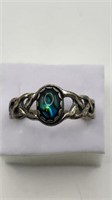 Sterling Abalone Ring Size 10