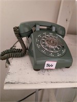 ITT vintage green rotary phone