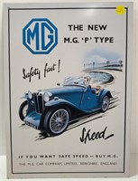 M.G. P Type Tin Sign