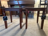 Matching accent tables 18 1/2 inches tall 16 1/2