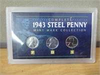 1943 STEEL PENNY MINT MARK COLLECTION