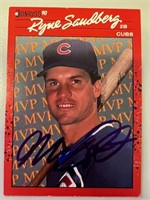 Cubs Ryne Sandberg Signed Card with COA