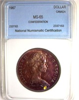 1967 Dollar NNC MS65 Confederation