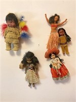 VTG Native American/Hispanic/Hawaiian Dolls