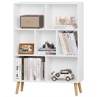 YAHARBO White Bookshelf,3 Tier Book Shelf with