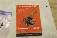 VINTAGE "DODGE" RED RAM EIGHT ADVERTISMENT