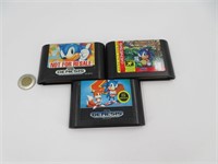 3 jeux Sega Genesis SONIC