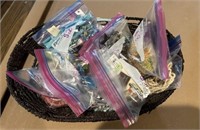 Basket of Assorted Costume Jewelry Pieces