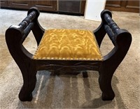 Vintage Traditional Scroll Arm Bench