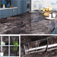 Livelynine 36 X 197 Inch Wide Black Marble Contact