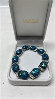 LA Gold Blue Necklace & case
