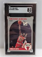 1990-91 NBA Hoops #65 Michael Jordan SGC 8 NM-Mt.