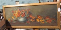 FLORAL STILL LIFE, SIGNED M.E. WEEKS  32X15