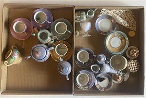 Japan Made Porcelain Tea Set Pieces w/ Teacups &