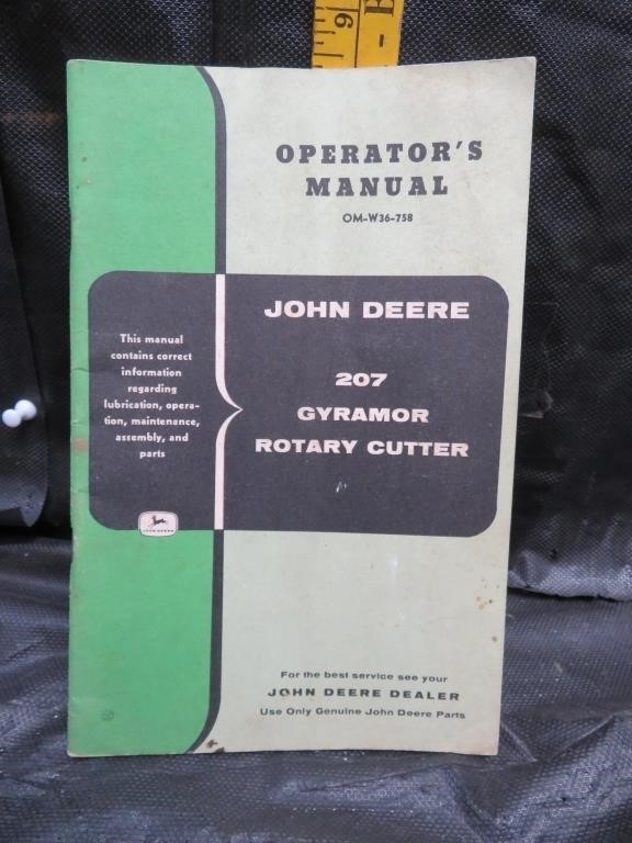 Vintage John Deere Operator's Manual