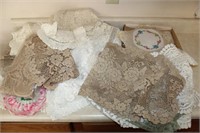 Lot with Lace Items and Doilies