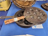 TWO VINTAGE EBELSKIVER PANS