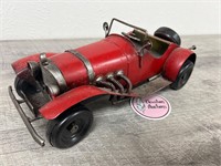 Red metal display vintage car