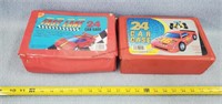 2 Hotwheels Carriers w/ Hotwheels & Matchbox