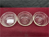 Set of 3 Glass Pyrex Bowl 300ml