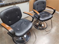 2 used salon chairs and child's booster seat