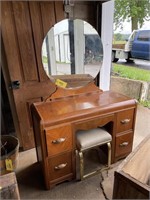 Wood Dresser with Mirror