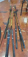 GROUP OF RODS AND REELS SOME PARTS